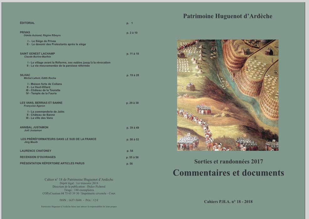 Bulletin – Cahier PHA n° 18  épuisé en version papier-5 euros en téléchargement-